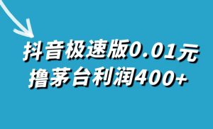 抖音极速版0.01元撸茅台，一单利润400+-享创网
