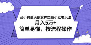 丑小鸭变天鹅女神塑造小红书玩法,月入5万+,简单易懂,按流程操作-享创网