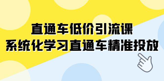 直通车-低价引流课，系统化学习直通车精准投放（14节课）-享创网