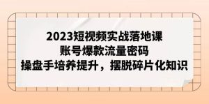 2023短视频实战落地课，账号爆款流量密码，操盘手培养提升，摆脱碎片化知识-享创网