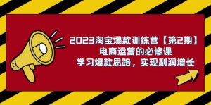 2023淘宝爆款训练营【第2期】电商运营的必修课,学习爆款思路 实现利润增长-享创网