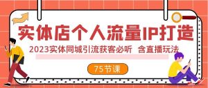 实体店个人流量IP打造 2023实体同城引流获客必听 含直播玩法（75节完整版）-享创网