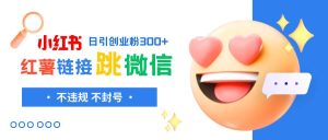 小红薯跳转微信链接制作和引流思路,不违规不封号!-享创网