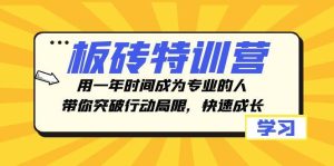 板砖特训营，用一年时间成为专业的人，带你突破行动局限，快速成长-享创网