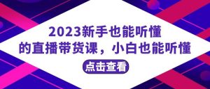 2023新手也能听懂的直播带货课，小白也能听懂，20节完整-享创网