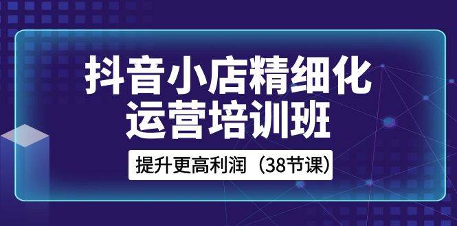 抖音小店-精细化运营培训班，提升更高利润（38节课）-享创网