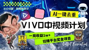 一周收益1w+的VIVO中视频计划,用AI一键去重,狂赚平台奖金(教程+素材)-享创网