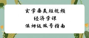 玄学 垂类短视频经济学课,保姆级做号指南(8节课)-享创网