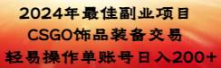 2024年最佳副业项目 CSGO饰品装备交易 轻易操作单账号日入200+-享创网