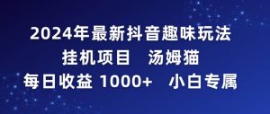 2024年最新抖音趣味玩法挂机项目 汤姆猫每日收益1000多小白专属-享创网
