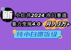 小红书2024冷门赛道 月入3万+ 暴力变现4.0 纯小白喂饭级-享创网