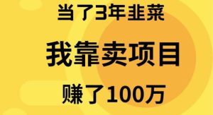 当了3年韭菜，我靠卖项目赚了100万-享创网
