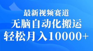 最新视频赛道 无脑自动化搬运 轻松月入10000+-享创网