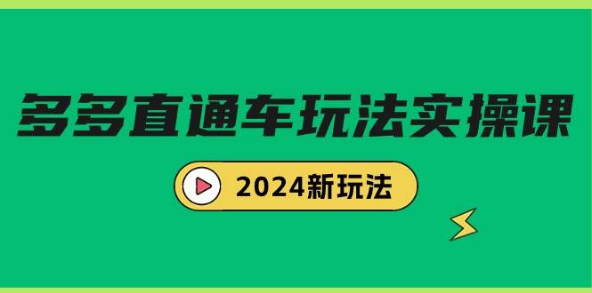 多多直通车玩法实战课，2024新玩法（7节课）-享创网