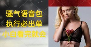 执行就出单,日入2000+,超火骚气语音包,小白看完课程就能马上实操-享创网