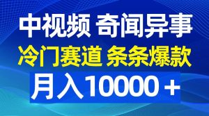 中视频奇闻异事,冷门赛道条条爆款,月入10000+-享创网