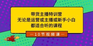 带货主播特训营：无论是运营或主播或新手小白，都适合听的课程-享创网