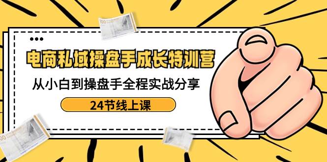 电商私域-操盘手成长特训营：从小白到操盘手全程实战分享-24节线上课-享创网