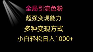 全局引流色粉 超强变现能力 多种变现方式 小白轻松日入1000+-享创网