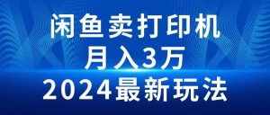 2024闲鱼卖打印机,月入3万2024最新玩法-享创网