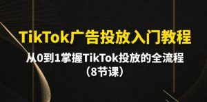 TikTok广告投放入门教程,从0到1掌握TikTok投放的全流程(8节课)-享创网