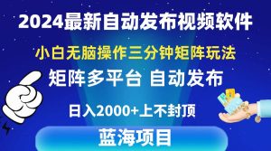 2024最新视频矩阵玩法,小白无脑操作,轻松操作,3分钟一个视频,日入2k+-享创网