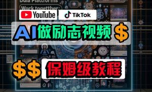 利用AI制作励志视频，在YouTube和TikTok赚钱，小白可做（附工具）-享创网