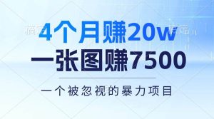 4个月赚20万!一张图赚7500!多种变现方式,一个被忽视的暴力项目-享创网