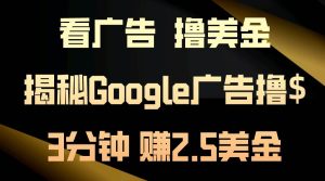 看广告，撸美金！3分钟赚2.5美金！日入200美金不是梦！揭秘Google广告…-享创网