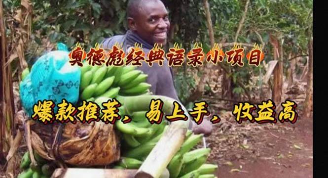奥德彪经典语录小项目，爆款推荐，易上手，收益高-享创网