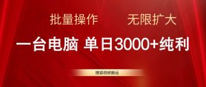 搜狐视频搬运，一台电脑单日3000+，批量操作，可无限扩大-享创网