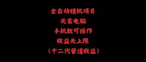 全自动挂机项目,无需电脑,手机就可操作,收益无上限-享创网
