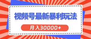 视频号最新暴利玩法,轻松月入30000+-享创网