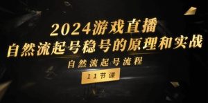2024游戏直播-自然流起号稳号的原理和实战，自然流起号流程（11节）-享创网