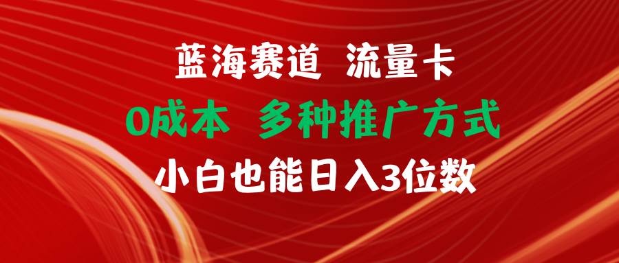 蓝海赛道 流量卡 0成本 小白也能日入三位数-享创网