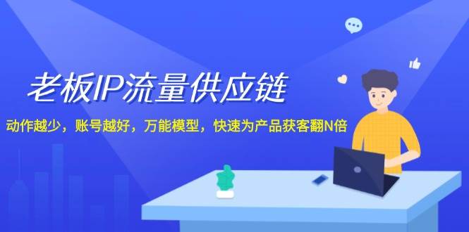 老板 IP流量 供应链，动作越少，账号越好，万能模型，快速为产品获客翻N倍-享创网