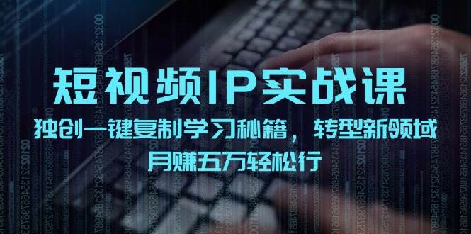 短视频 IP实战课，独创一键复制学习秘籍，转战新领域，月赚五万轻松行-享创网