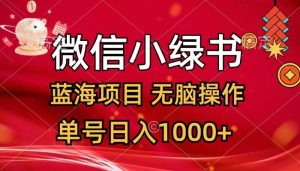 微信小绿书,蓝海项目,无脑操作,一天十几分钟,单号日入1000+-享创网