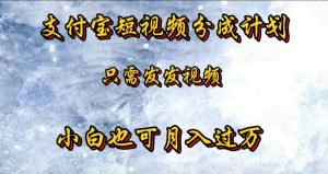 支付宝短视频劲爆玩法,只需发发视频,小白也可月入过万-享创网