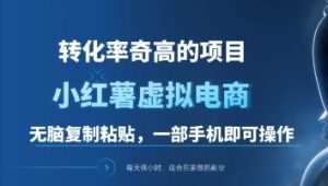 一单49.9，转化率奇高的项目，冷门暴利的小红书虚拟电商-享创网