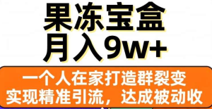 果冻宝盒，通过精准引流和裂变群，实现被动收入，日入3000+-享创网