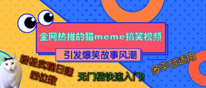 全网热推的猫咪搞笑视频,引发爆笑故事风潮,多平台适用,轻松实现日赚四位数,无门槛快速入门!-享创网