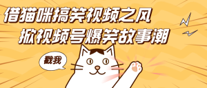 借猫咪搞笑视频之风，掀视频号爆笑故事潮，轻松日赚四位数，开启无门槛赚钱新体验！-享创网